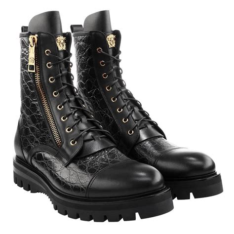 versace winter boots mens|Versace combat boots army.